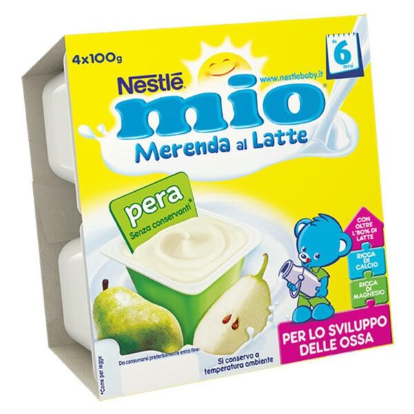 nestle' italiana spa nestlé mio merenda latte pera 4x100g - snack sano per bambini