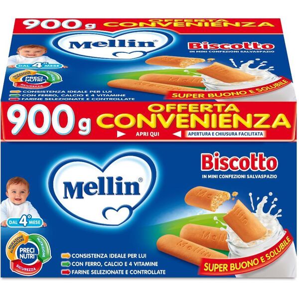 danone nutricia spa soc.ben. mellin biscotto intero 900g 4mesi+ - biscotti per bambini