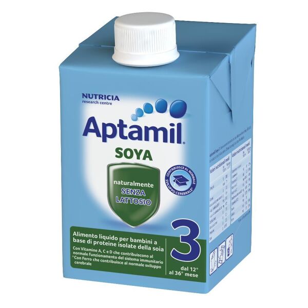 danone nutricia spa soc.ben. aptamil soya 3 latte liquido 500ml - latte di soia per bambini in crescita