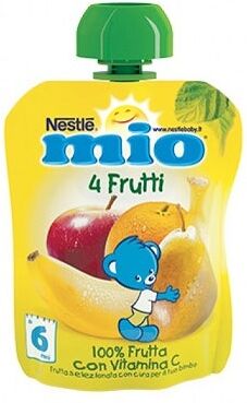 nestle' italiana spa nestlé mio frutta grattugiata da spremere 4 frutti 90ml - alimento per bambini ricco di vitamine