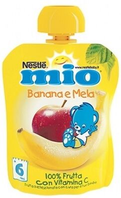 nestle' italiana spa nestlé mio frutta grattugiata banana e mela 90ml - alimento per bambini ricco di vitamine