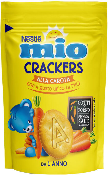 nestle' italiana spa nestlé mio snack crackers alla carota per bambini 1 anno+ 100g - alimentazione sana e gustosa per bambini