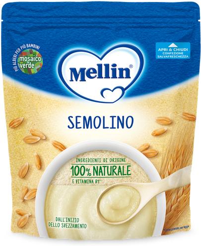 danone nutricia spa soc.ben. mellin crema di cereali semolino 200g - ideale per lo svezzamento del bambino