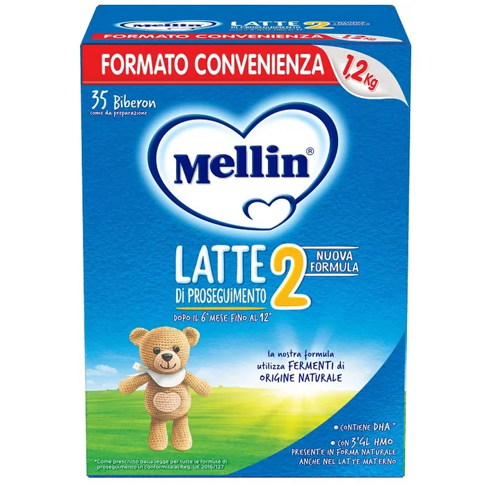 danone nutricia spa soc.ben. mellin 2 latte in polvere 1200g - latte di proseguimento per bambini