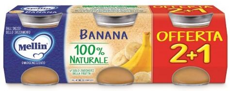 danone nutricia spa soc.ben. mellin omogeneizzato alla banana 3x100g - alimento per la prima infanzia