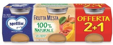 danone nutricia spa soc.ben. mellin omogeneizzato frutta mix 3x100g 4mesi+ - alimento per la prima infanzia