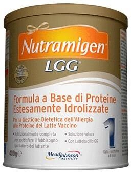 reckitt benckiser nutramigen 1 - lgg latte in polvere 400g - latte ipoallergenico per bambini, confezione da 400g