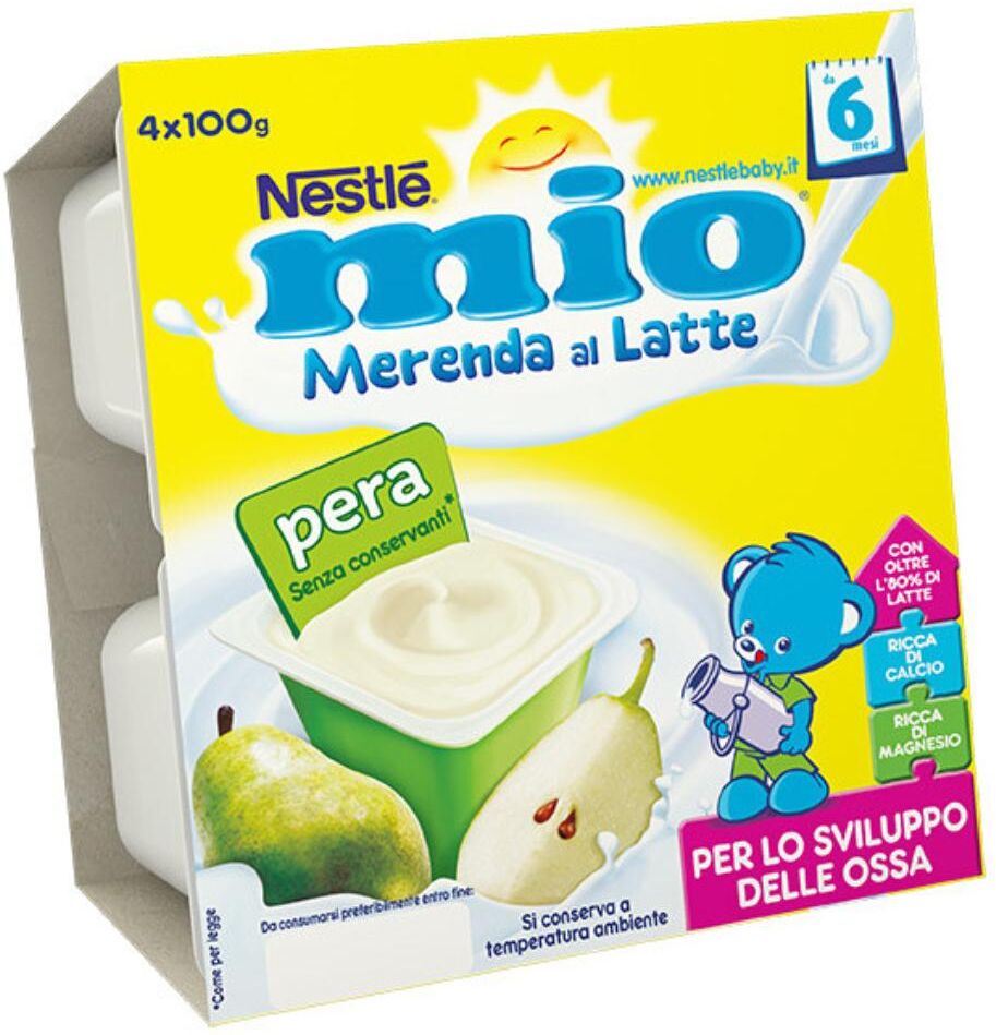 nestle' italiana spa nestlé mio merenda latte pera 4x100g - snack sano per bambini