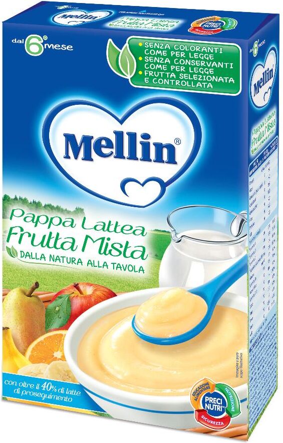 danone nutricia spa soc.ben. mellin pappa lattea frutta mista per bambini 250g - alimenti per bambini a partire dal 6° mese