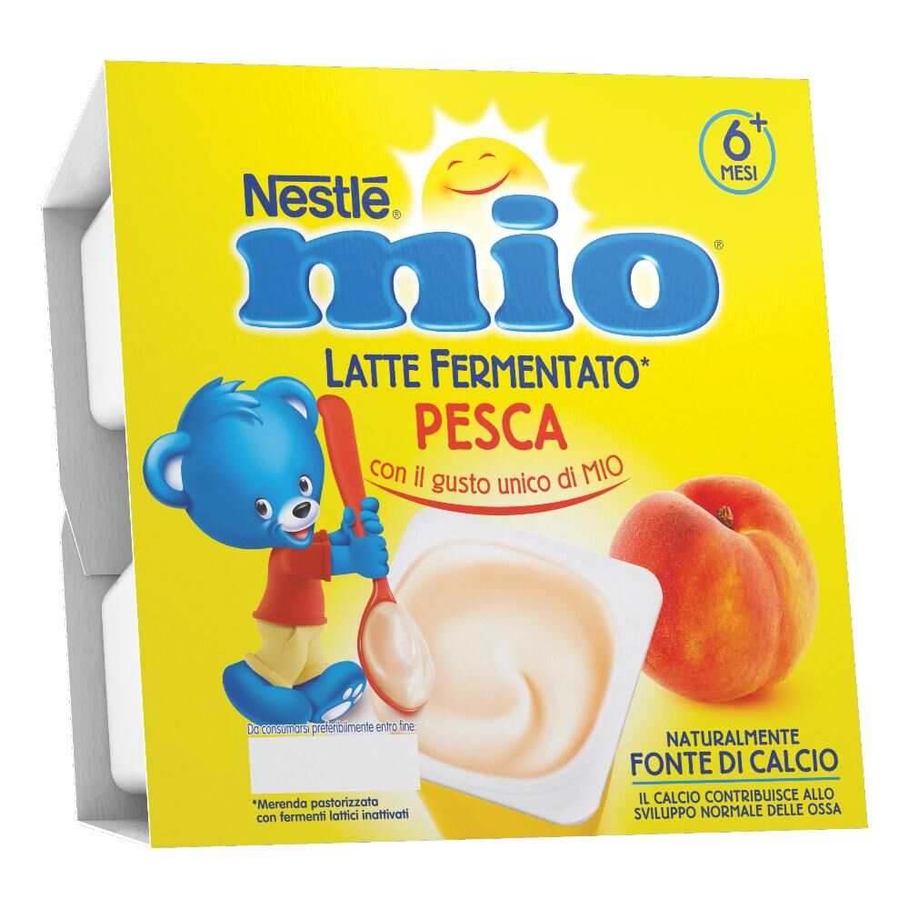 nestle' italiana spa nestlé mio latte fermentato pesca 4x100g - nutrizione gustosa per bambini attivi