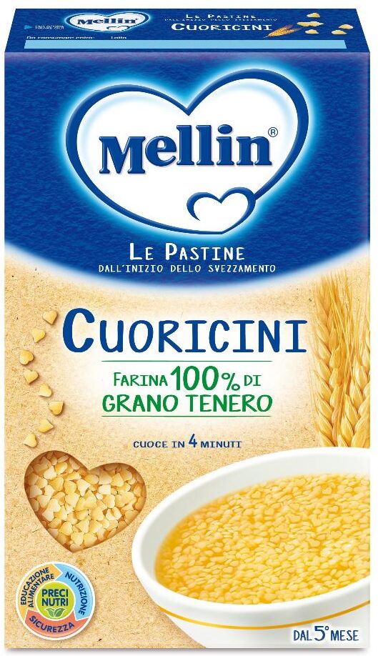 danone nutricia spa soc.ben. mellin cuoricini 5m+ 320g - pastina con farina di grano tenero per bambini