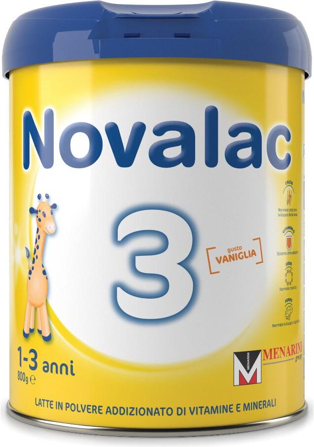 menarini comm novolac 3 da 800g latte in polvere addizionato di vitamine e minerali - formula per bambini 1-3 anni