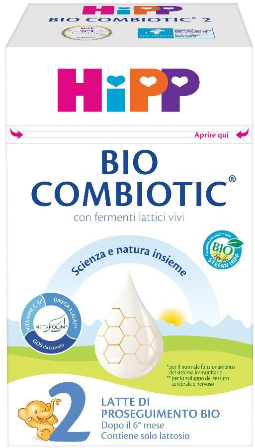 hipp italia srl hipp 2 bio combiotic 600g