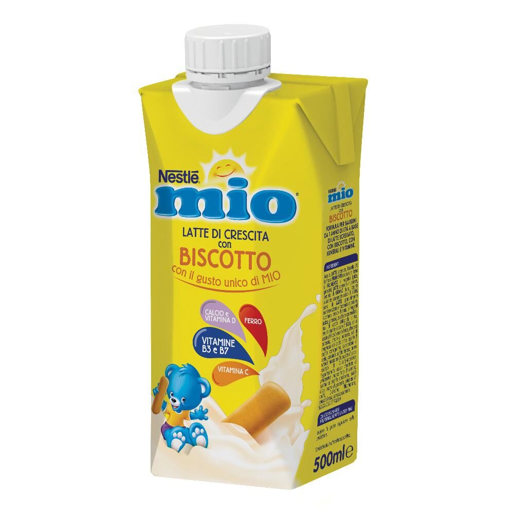nestle' italiana spa nestlé mio latte di crescita con biscotto 500ml - nutrizione completa per bambini con gusto