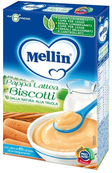 Danone Nutricia Spa Soc.Ben. Mellin Pappa Lattea Biscotti 250g - Alimenti per Bambini a Partire dal 6° Mese