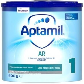 Mellin Aptamil AR 1 Polvere Busta 400g - Latte Antirigurgito per Lattanti - Formula Anti-Reflusso