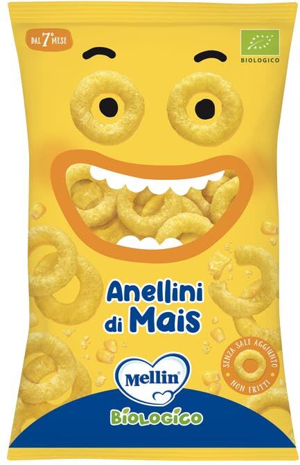 Mellin - Snack Bio Anellini Di Mais - 15g 7Mesi+