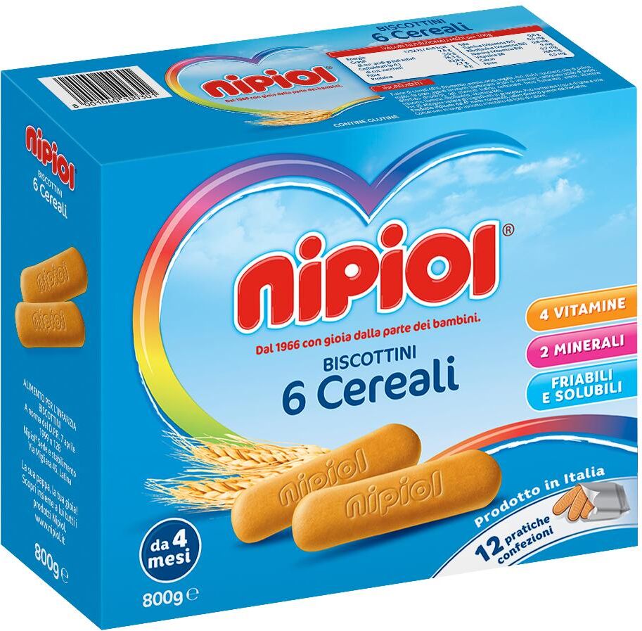 Nipiol (Heinz Italia Spa) NIPIOL Biscottini 6 Cereali 800g