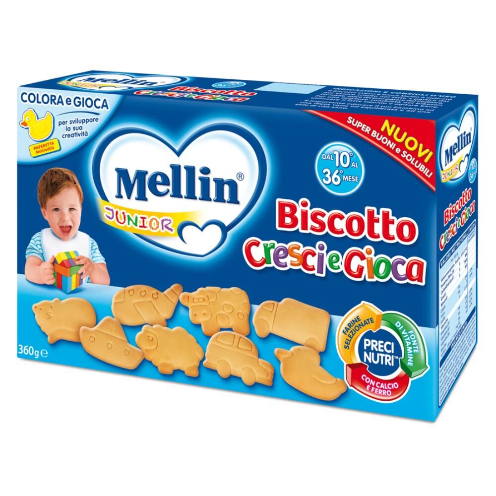 Mellin Biscotti Cresci&amp;Gioca 360g - Snack Nutrienti per Bambini