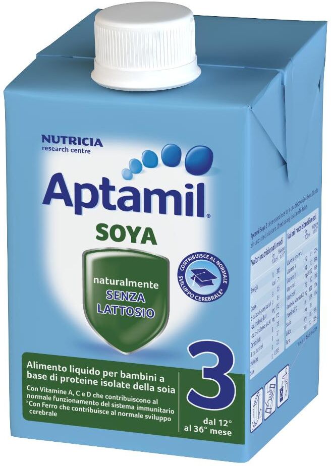 Mellin Aptamil Soya 3 Latte Liquido 500ml - Latte di soia per bambini in crescita