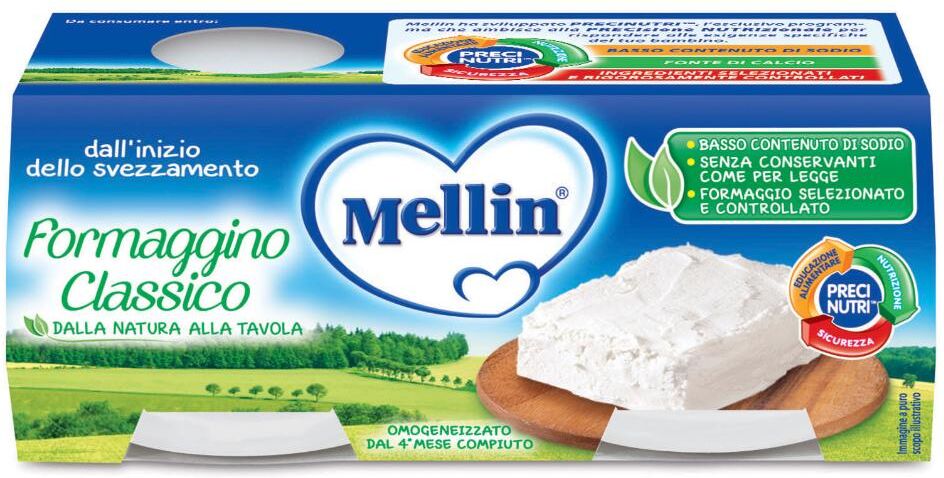 Mellin - Baby Formaggino Classico Confezione 2x80 g