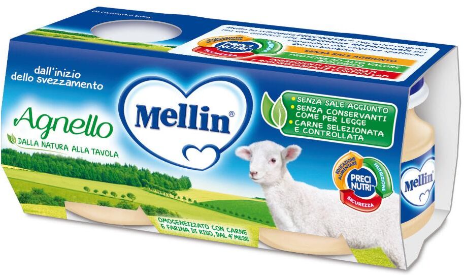 Mellin Omogenizzato con carne di Agnello 2x80g