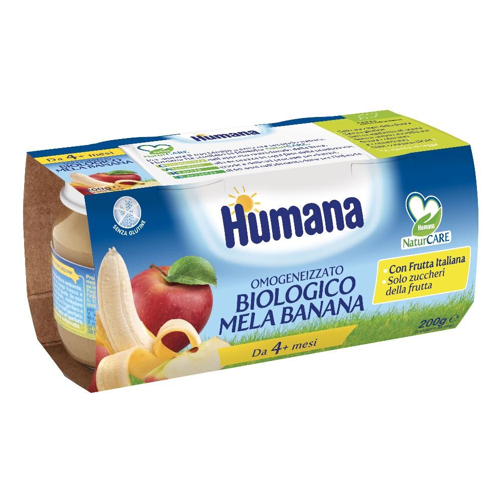 Humana Italia Spa Humana omogenizzato mela/banana bio 2x100 gr