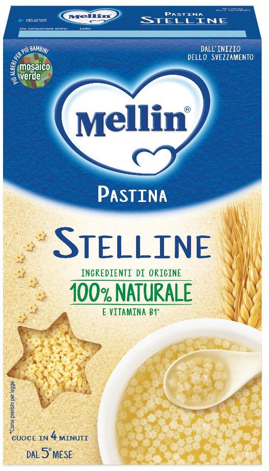 Danone Nutricia Spa Soc.Ben. Mellin Stelline 320g - Pastina per Bambini con Farina di Grano Tenero