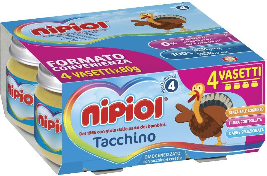 Nipiol (Heinz Italia Spa) NIPIOL OMOG TACCHINO 4X80G