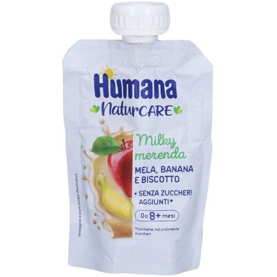 Humana Milkymerenda Mela Banana Biscotto - Spuntino per Bambini Humana Milkymerenda Mela Banana Biscotto - Spuntino per Bambini
