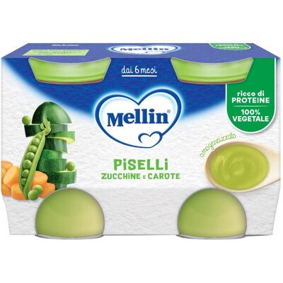 Cibo per bebè Danone Nutricia - Piselli, Zucchine & Carote - 2x130g Cibo per bebè Danone Nutricia - Piselli, Zucchine & Carote - 2x130g