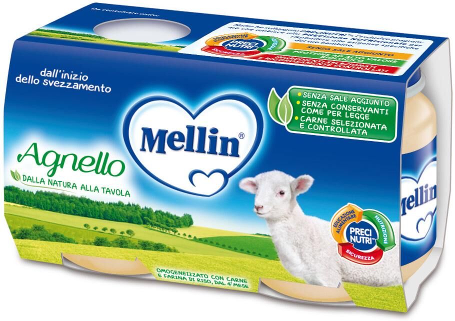 Mellin Omogenizzato Agnello 2x120g