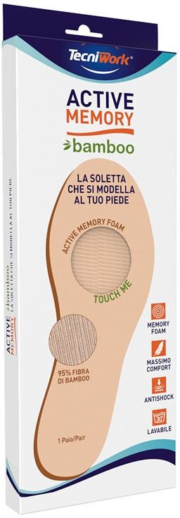 Tecniwork ACTIVE Memory Soletta Bamboo 38 - Comfort Naturale per Piedi Felici da Marca XYZ