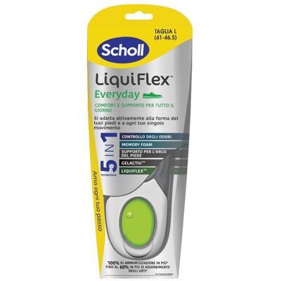 Scholl LiquiFlex Everyday Solette Taglia L 41-46.5, 1 plantare Scholl LiquiFlex Everyday Solette Taglia L 41-46.5, 1 plantare