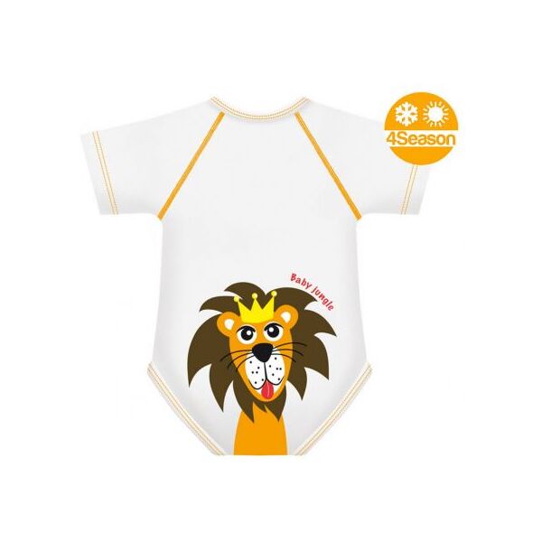 colpharma j-bimbi 0-36 mesi baby jungle collection leone body neonato, 1 pezzo - body per bambini morbido e adorabile