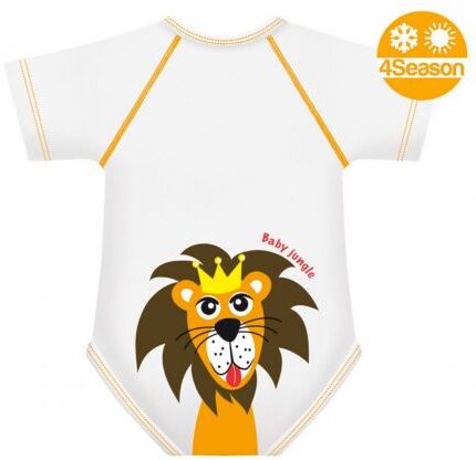 Colpharma J-Bimbi 0-36 mesi Baby Jungle Collection Leone Body Neonato, 1 Pezzo - Body per Bambini Morbido e Adorabile