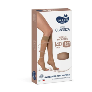 Desa Pharma Srl Gambaletto a Punta Aperta 140 Denari Linea Classica Colore Medio Taglia 3 - Compressione Graduata