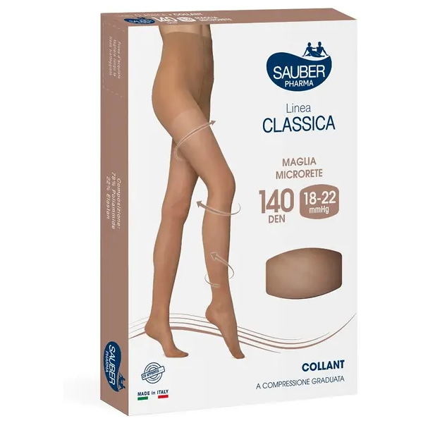 desa pharma srl collant linea classica 140 denari microrete nero taglia 3 - compressione graduata