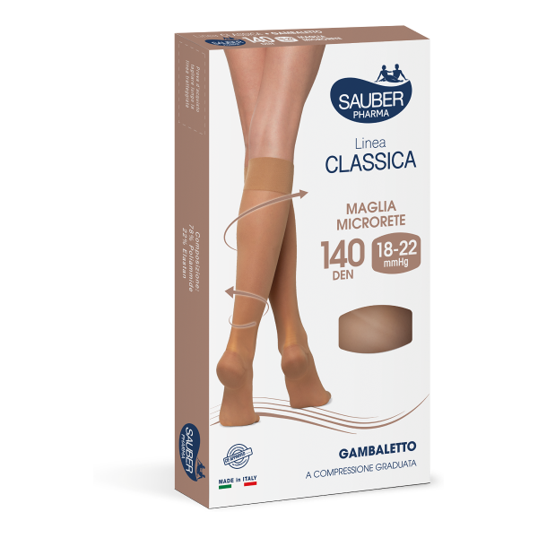 desa pharma gambaletto linea classica 140 denari neutro beige taglia 3 - gambaletto a compressione graduata