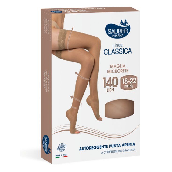 desa pharma srl linea classica gambaletto a punta aperta 140 denari colore nero taglia 2 - gambaletto punta aperta