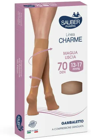 Desa Pharma Srl Linea Charme 70 Denari Gambaletto Nero Taglia 4 - Gambaletto a Compressione Graduata