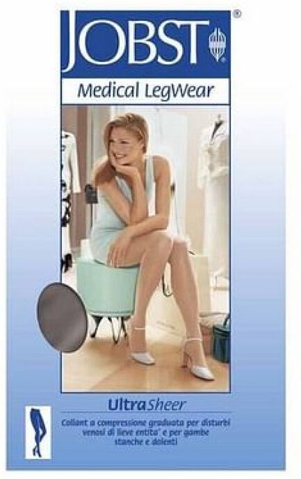 Essity Italy Spa Jobst UltraSheer Calza Compressiva Microfibra 10-15 mmHg Collant Noir 5 - Stile e Comfort per Gambe Leggere