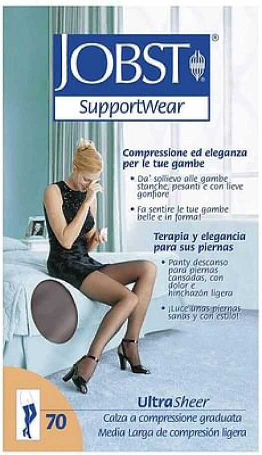 Essity Italy Spa Jobst Ultrasheer - Calza Compressiva Microfibra 10-15mmHg Collant Natural 2 - Benessere Naturale per le Tue Gambe