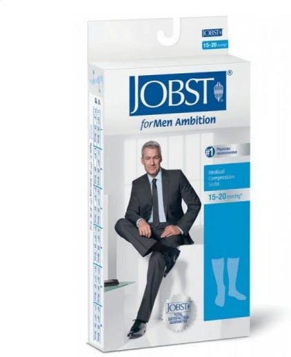 Essity Italy Spa Jobst For Men Calza Compressiva 15-20mmHg Gambaletto Blu Taglia 3