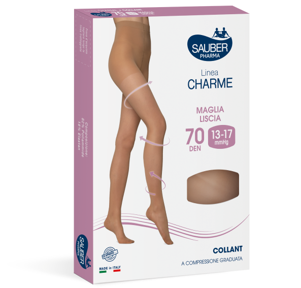 Desa Pharma Srl Linea Charme Collant 70 Denari Maglia Liscia Beige Taglia 2