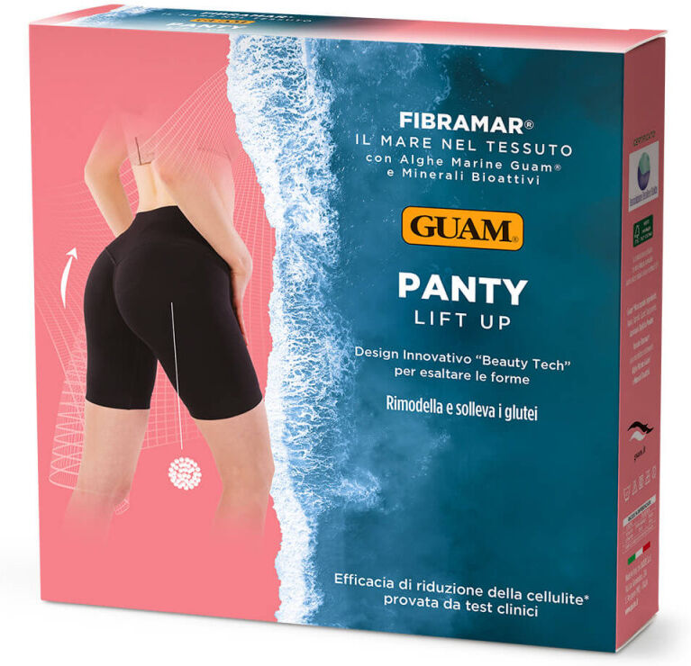 Lacote Srl Guam - Panty Lift Up Anticellulite Nero Taglia XS/S - Intimo Modellante Anticellulite per un Effetto Lift e una Pelle più Tonica