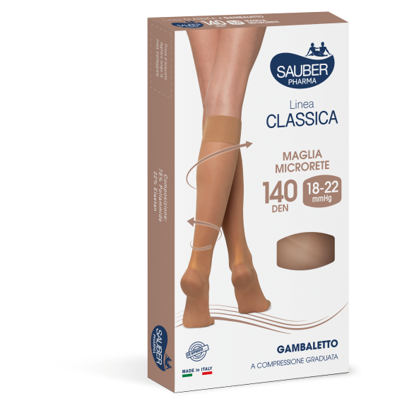 Desa Pharma Gambaletto Linea Classica 140 Denari Neutro Beige Taglia 3 - Gambaletto a Compressione Graduata