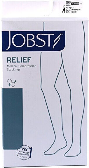 Essity Italy Spa Jobst Relief Calze Sanitarie a Compressione 20-30mmHg Beige Taglia S 1 Pezzo - Sollievo Continuo per Gambe Stanche e Doloranti