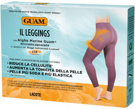 Lacote Srl Guam - Leggings Anticellulite Prugna Taglia S\M, Leggings modellanti per combattere la cellulite