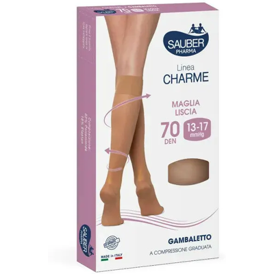ITALSILVA COMMERCIALE Srl Linea Charme 70 Denari Gambaletto Nero Taglia 4 - Gambaletto a Compressione Graduata ITALSILVA COMMERCIALE Srl Linea Charme 70 Denari Gambaletto Nero Taglia 4 - Gambaletto a Compressione Graduata